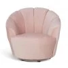 The Surprise Price - Habitat Ezra Velvet Swivel Chair Blush Pink Sofas And Armchairs