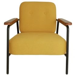 On Sale - Habitat Cooper Yellow Fabric Armchair Sofas And Armchairs