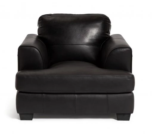 Discount - Habitat Elmton Leather Sofa Chair Black Armchairs -Seating Sales Store unnamed file 3548