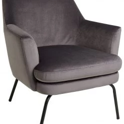 On Sale - Habitat Celine Velvet Accent Chair Grey Armchairs -Seating Sales Store unnamed file 3560
