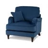 On Sale - Habitat Matilda Velvet Armchair Blue Sofas And Armchairs