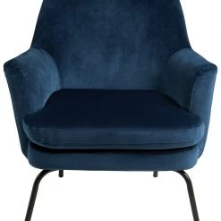 On Sale - Habitat Celine Velvet Accent Chair Blue Sofas And Armchairs