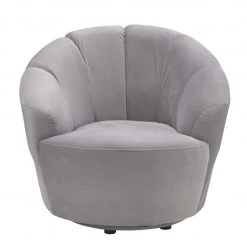 Shipping Included - Habitat Ezra Velvet Swival Chair Light Grey Sofas And Armchairs