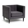 Shipping Included - Habitat Vanessa Velvet Armchair Grey Sofas And Armchairs