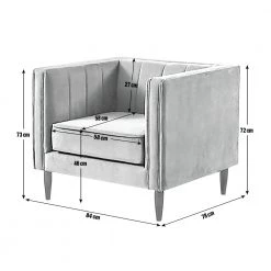 Shipping Included - Habitat Vanessa Velvet Armchair Grey Sofas And Armchairs -Seating Sales Store unnamed file 3712