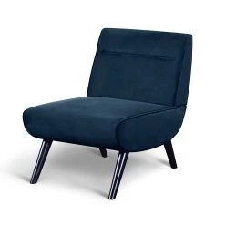 Free Shipping - Habitat Rufus Velvet Accent Chair Blue Sofas And Armchairs