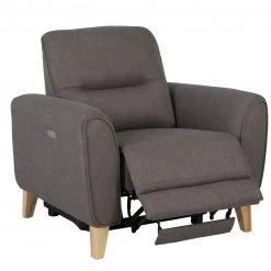 Free Shipping - Habitat Tommy Fabric Recliner Chair Grey Armchairs