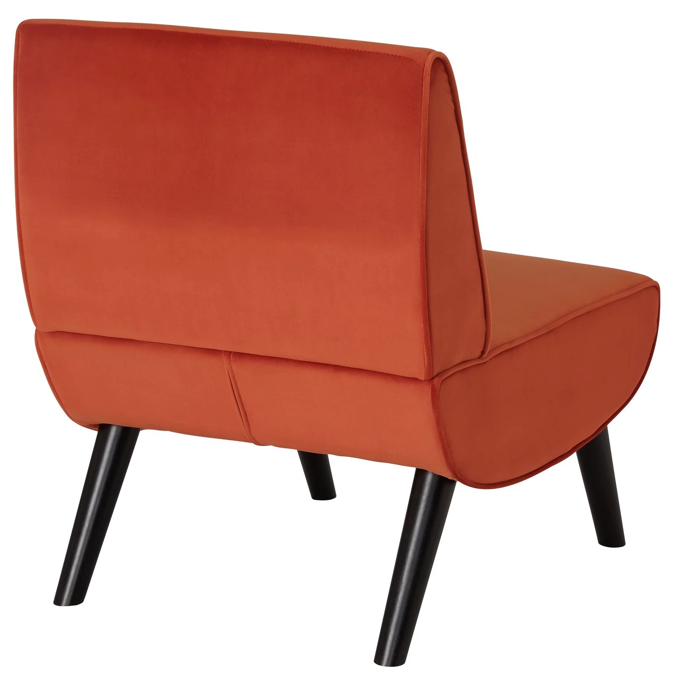 On Sale - Habitat Rufus Velvet Accent Chair Orange Sofas And Armchairs 3 On Sale - Habitat Rufus Velvet Accent Chair Orange Sofas And Armchairs - Image 3