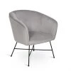 Best Price - Habitat Jax Velvet Accent Chair Silver Armchairs
