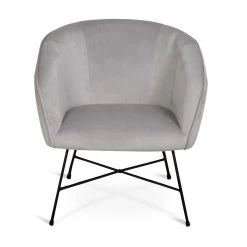 Best Price - Habitat Jax Velvet Accent Chair Silver Armchairs -Seating Sales Store unnamed file 3881