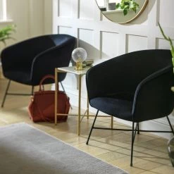 Discount - Habitat Jax Velvet Accent Chair Black Armchairs 11 Discount - Habitat Jax Velvet Accent Chair Black Armchairs -Seating Sales Store unnamed file 3904