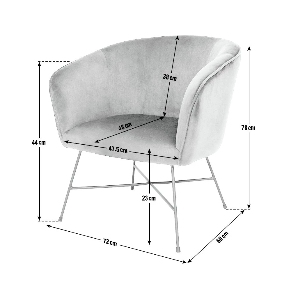 Discount - Habitat Jax Velvet Accent Chair Black Armchairs 4 Discount - Habitat Jax Velvet Accent Chair Black Armchairs - Image 4