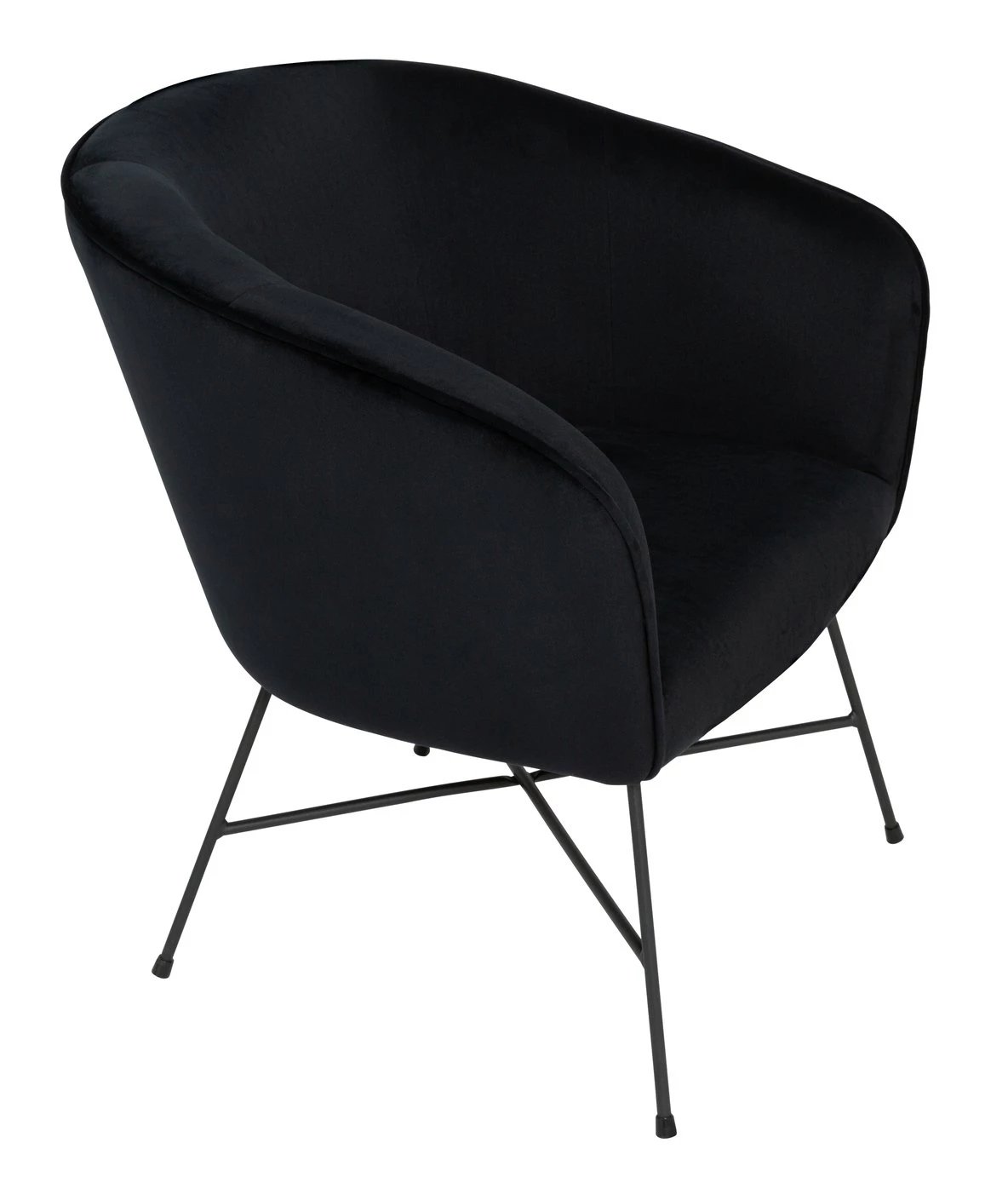 Discount - Habitat Jax Velvet Accent Chair Black Armchairs 6 Discount - Habitat Jax Velvet Accent Chair Black Armchairs - Image 6