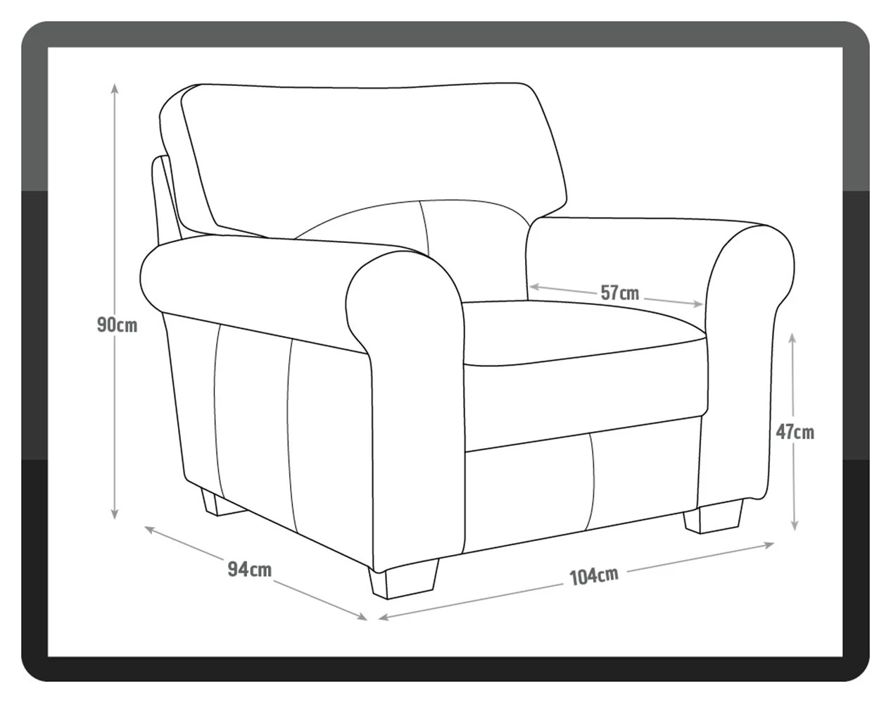 Discount - Habitat Salisbury Leather Armchair Black Sofas And Armchairs 3 Discount - Habitat Salisbury Leather Armchair Black Sofas And Armchairs - Image 3