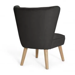 Flash Sale - Habitat Alexis Velvet Cocktail Chair Charcoal Armchairs -Seating Sales Store unnamed file 3970