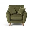 On Sale - Habitat Isla Velvet Armchair Green Sofas And Armchairs
