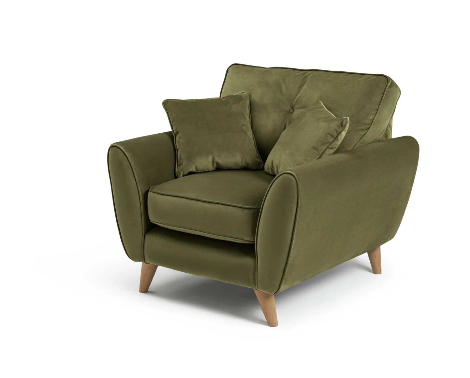On Sale - Habitat Isla Velvet Armchair Green Sofas And Armchairs 3 On Sale - Habitat Isla Velvet Armchair Green Sofas And Armchairs - Image 3