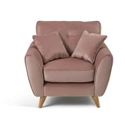 The Surprise Price - Habitat Isla Velvet Armchair Pink Sofas And Armchairs