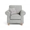 On Sale - Habitat Wilfred Fabric Chair Light Grey Armchairs