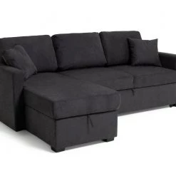 The Surprise Price - Habitat Reagan Left Corner Fabric Sofa Bed Charcoal Sofas And Armchairs