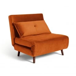 Best Price - Habitat Roma Velvet Chairbed Orange Sofabeds