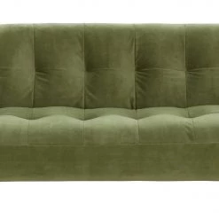 Discount - Habitat Kota 3 Seater Velvet Clic Clac Sofa Green Sofas And Armchairs