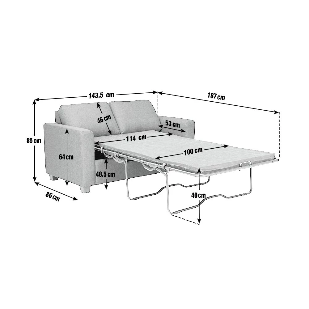 Best Price - Habitat Apartment 2 Seater Fabric Sofa Bed Charcoal Sofabeds 5 Best Price - Habitat Apartment 2 Seater Fabric Sofa Bed Charcoal Sofabeds - Image 5