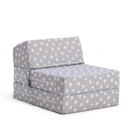 Flash Sale - Habitat Kids Grey Stars Chair Bed Sofabeds