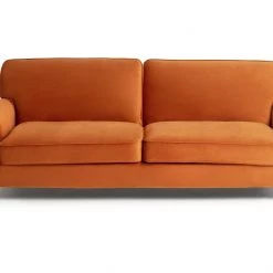 Free Shipping - Habitat Joel 3 Seater Fabric Sofa Bed Orange Sofas And Armchairs