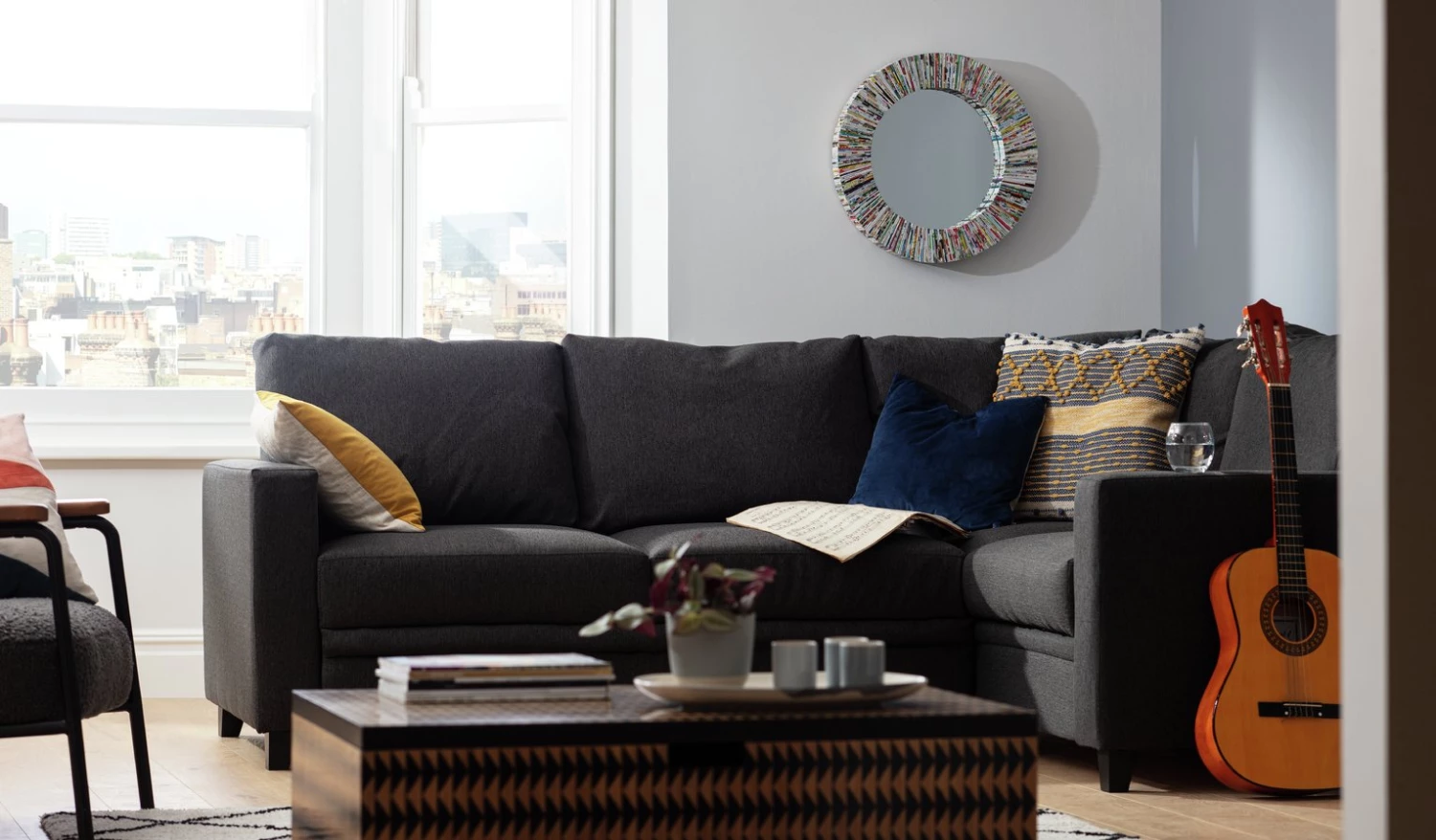 Shipping Included - Habitat Seattle Right Corner Fabric Sofa Bed Charcoal Sofabeds 2 Shipping Included - Habitat Seattle Right Corner Fabric Sofa Bed Charcoal Sofabeds - Image 2