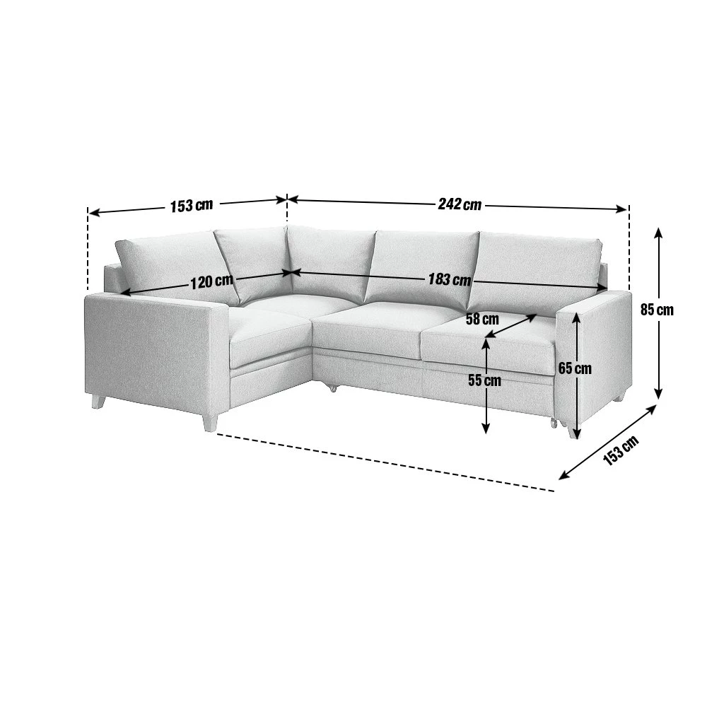 The Surprise Price - Habitat Seattle Left Corner Fabric Sofa Bed Charcoal Sofabeds 3 The Surprise Price - Habitat Seattle Left Corner Fabric Sofa Bed Charcoal Sofabeds - Image 3