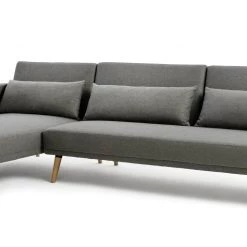 Shipping Included - Habitat Andy Left Corner Fabric Clic Clac Sofa Bed Grey Sofabeds