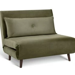 The Surprise Price - Habitat Roma Small Double Velvet Chairbed Sage Green Sofabeds