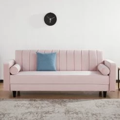 Shipping Included - Habitat Preston Clic Clac Velvet Sofa Bed Pink Sofas And Armchairs -Seating Sales Store unnamed file 4755
