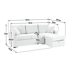 Shipping Included - Habitat Reagan Right Corner Fabric Sofa Bed Grey Sofas And Armchairs -Seating Sales Store unnamed file 4824