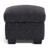 Free Shipping - Habitat Lisbon Fabric Footstool Charcoal Footstools And Pouffes