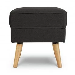 On Sale - Habitat Callie Fabric Footstool Charcoal Sofas And Armchairs