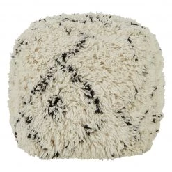 Free Shipping - Habitat Gentry Wool Cube Footstool White & Black Sofas And Armchairs