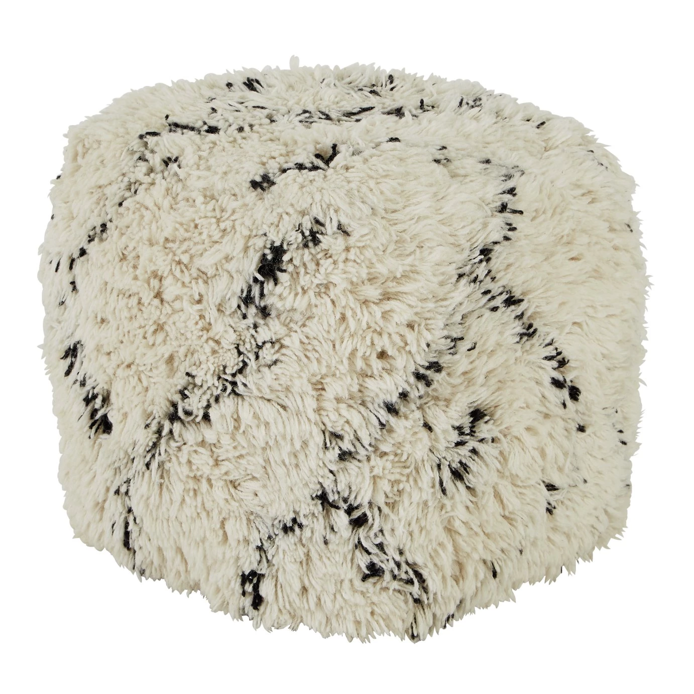 Free Shipping - Habitat Gentry Wool Cube Footstool White & Black Sofas And Armchairs 2 Free Shipping - Habitat Gentry Wool Cube Footstool White & Black Sofas And Armchairs - Image 2