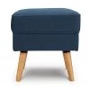 Free Shipping - Habitat Callie Velvet Footstool Petrol Blue Footstools And Pouffes