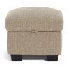 Discount - Habitat Lisbon Fabric Footstool Beige Footstools And Pouffes