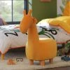 Shipping Included - Habitat George Kids Giraffe Animal Stool Yellow Kids Tables And Chairs