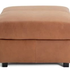 Flash Sale - Habitat Florence Leather Footstool Tan Sofas And Armchairs