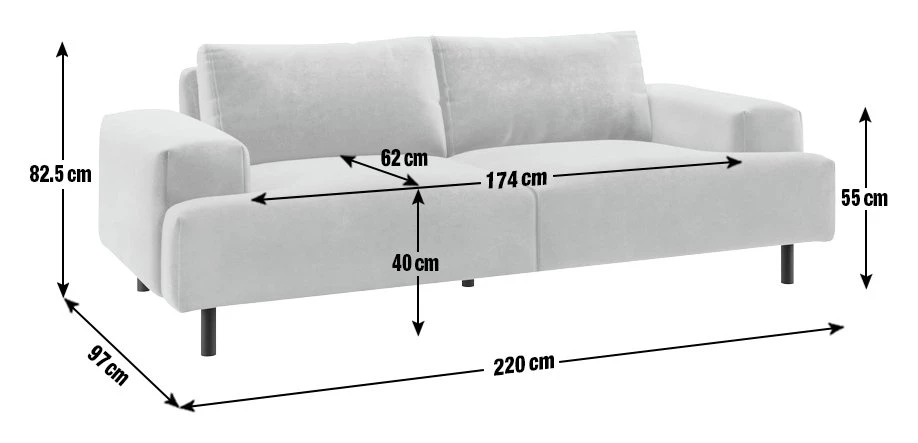 Free Shipping - Habitat Julien 3 Seater Velvet Sofa Natural Sofas And Armchairs 3 Free Shipping - Habitat Julien 3 Seater Velvet Sofa Natural Sofas And Armchairs - Image 3