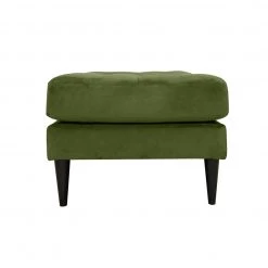 The Surprise Price - Habitat Hudson Velvet Footstool Olive Sofas And Armchairs