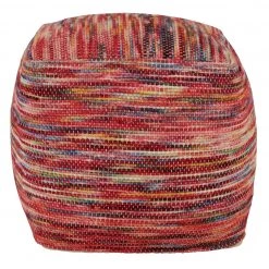 Flash Sale - Habitat Retba Wool Cube Footstool Multicoloured Footstools And Pouffes
