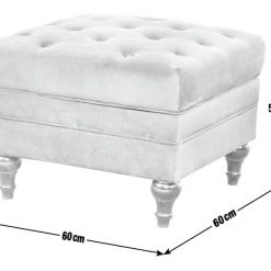 Flash Sale - Habitat Chesterfield Velvet Storage Footstool Light Grey Sofas And Armchairs -Seating Sales Store unnamed file 5190