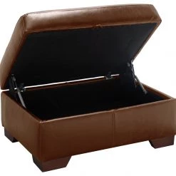 Discount - Habitat Eton Leather Storage Footstool Tan Sofas And Armchairs -Seating Sales Store unnamed file 5219