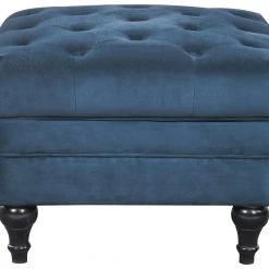 Discount - Habitat Chesterfield Velvet Storage Footstool Blue Sofas And Armchairs -Seating Sales Store unnamed file 5225