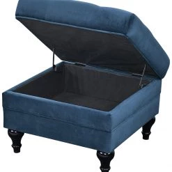 Discount - Habitat Chesterfield Velvet Storage Footstool Blue Sofas And Armchairs -Seating Sales Store unnamed file 5226